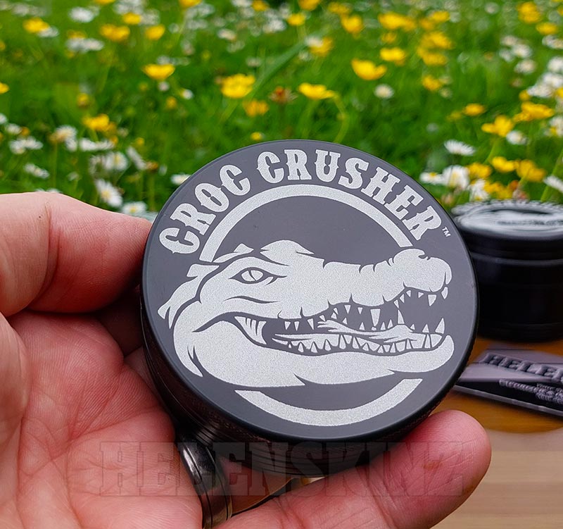 Top of Black XL Croc Crusher Herb Grinders NZ