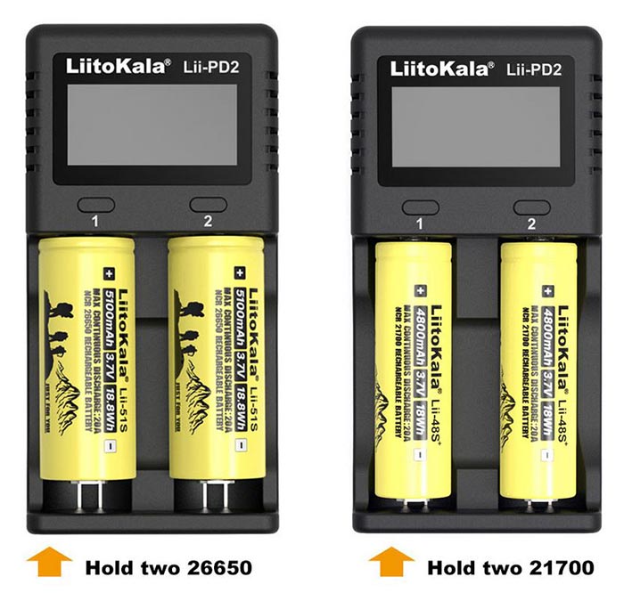 Batt types LiitoKala Lii-PD2 Battery Charger NZ