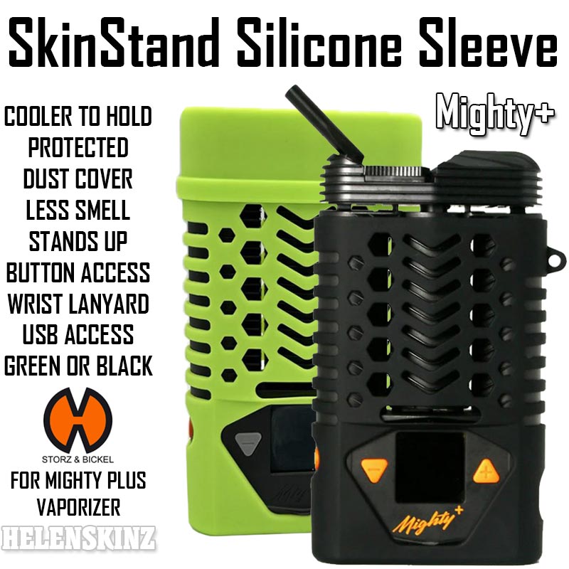 Black & Green Silicone Sleeves for Mighty Plus Vaporizer NZ
