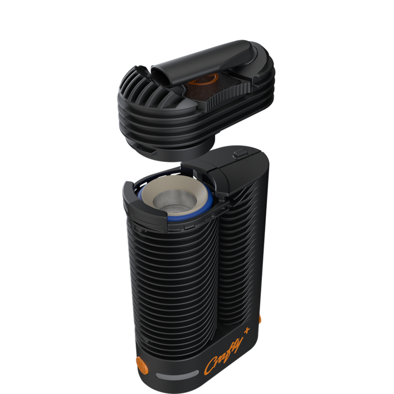 Cooling Unit on Top of Crafty Plus Dry Herb Vaporizer by Storz & Bickel NZ