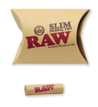 Packet of RAW Herbal Pre-Rolled Slim Tips 21 Pack NZ