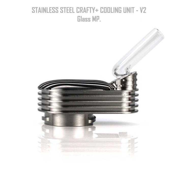 Glass Mouthpiece on the Crafty+ & Crafty Vape Stainless Steel Cooling Unit NZ