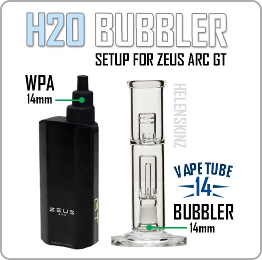 Bubbler with Waterpipe Adapter for Zeus ARC Vapes NZ