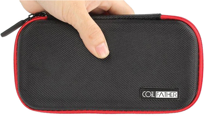 Holding Black Coil Father X6s Portable Vaporizer Case