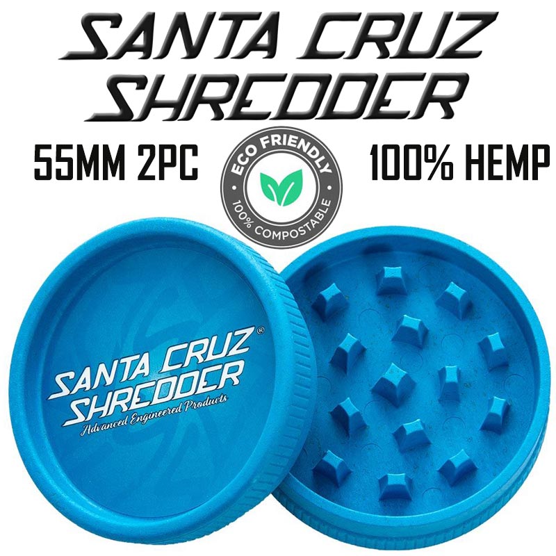 Santa Cruz Shredder Macinatore Eco In Canapa Biodegradabile - Grinder Naturale Con Design Eco Leaf