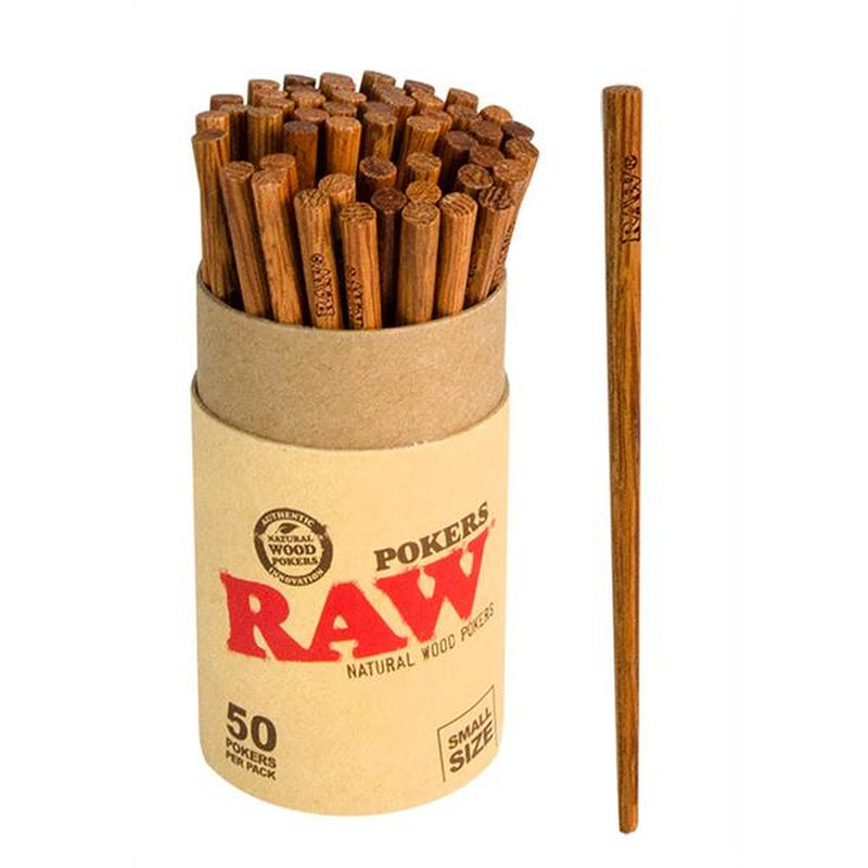 Pack your perfect Doobie with the small Raw wooden 113mm poker