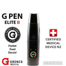 G Pen Elite II Medical Vaporizer with Grenco Medical branding and certification badge for Medical Certification in New Zealand
