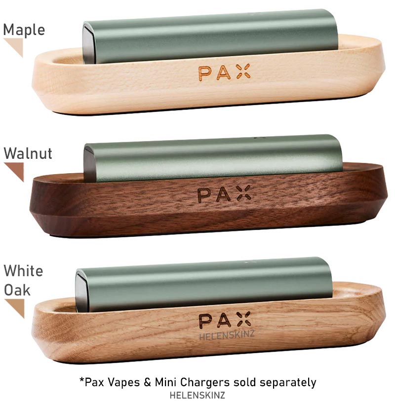 All 3 colors of PAX Charging Tray NZ - Wooden Cradle Charger