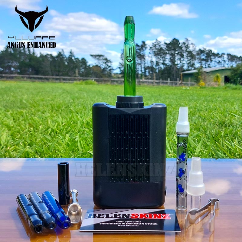 Green Fire Glass Stem in Angus Enhanced Vape NZ