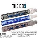 3 Colors Dynavap BB9 Beaded Glass Stems for 10 & 14mm Water Tools