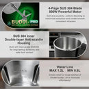 BUDDi Pro specs, diagram of stainless steel parts
