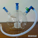 Ocean Blue Fittings on Haze DUO Bong NZ