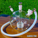 Sunrise Pink Fittings on Haze DUO Bong NZ