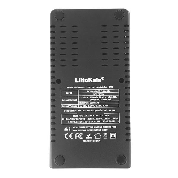 Back of LiitoKala Lii-PD2 Battery Charger NZ