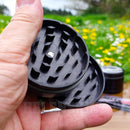 Teeth on the Top of Black XL Croc Crusher Herb Grinder NZ