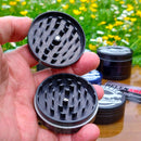 Opened Black 2PC Large Croc Crusher Herb Grinder NZ
