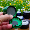 Pollen scraper on the Medium 4pc Green Croc Crusher Herb Grinder NZ
