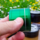 Side of Medium 4pc Green Croc Crusher Herb Grinder NZ