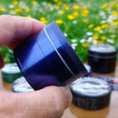 Side of Medium 4pc Blue Croc Crusher Herb Grinder NZ