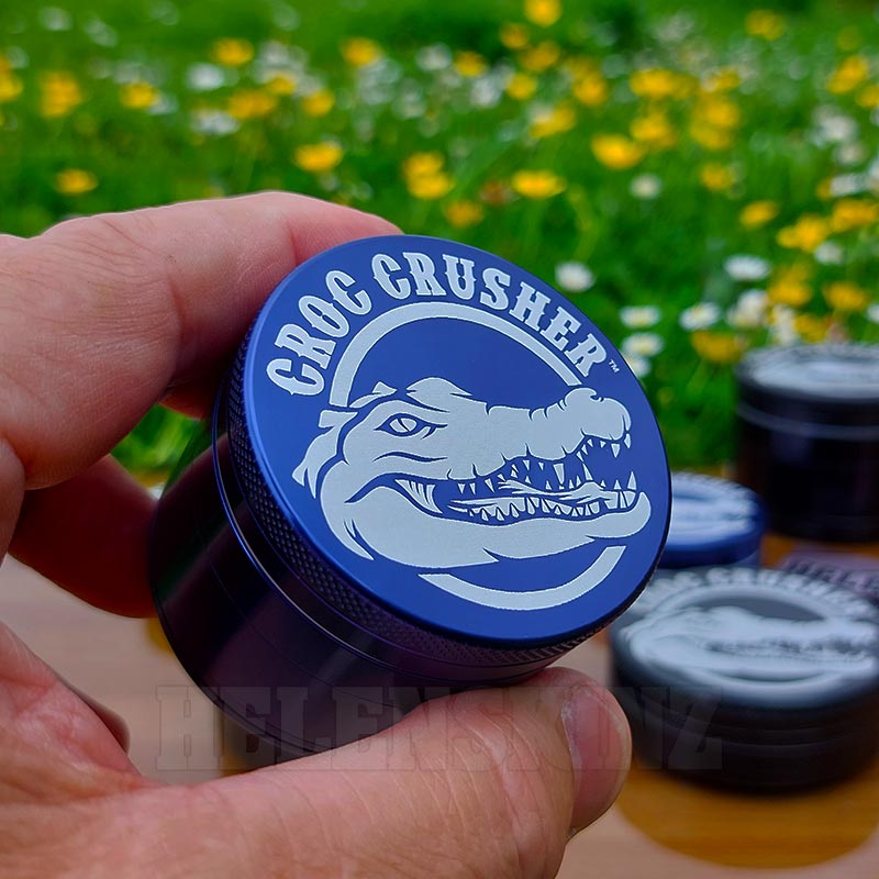 Medium 4pc Blue Croc Crusher Herb Grinder NZ