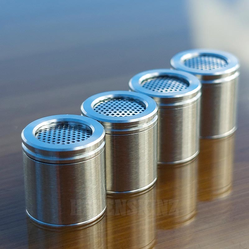 Close up of stainless steel Dosing Capsules for the G Pen Elite 2 Medical Vaporizer NZ