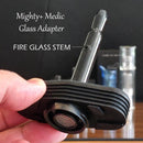 Fire Glass Stem in the Mighty+ Medic Glass Adapter NZ