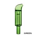 Green POTV Glass Curved Mini Bubbler