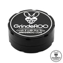 Open GrindeROO  Black 2pc Premium Biscuit 55mm Grinder Lying Flat NZ