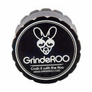 Black GrindeROO grinder with logo and branding