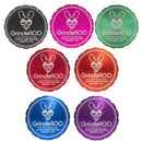Top view showing 7 colors of the GrindeROO OG Herb Grinder NZ