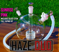Sunrise Pink HAZE DUO Vaporizer Bong - Full H2O Vaping Kit NZ