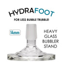 Glass HydraFoot Stands for Storing Bubblers NZ.