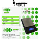 POCKET SCALES - VIRUS 50g Information INFYNITY SCALES NZ