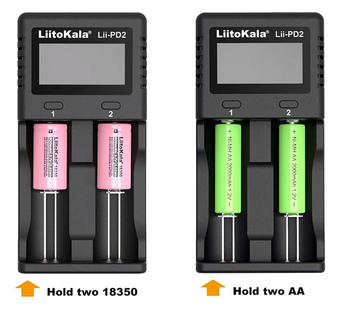 Different batteries LiitoKala Lii-PD2 Battery Charger NZ