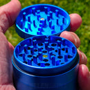 Close up of the Sapphire OG GrindeRoo Herb Grinder showing teeth NZ