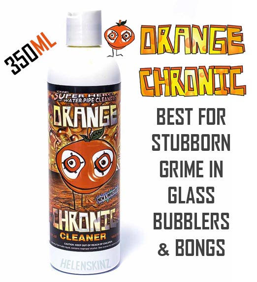 ORANGE CHRONIC Glass & Pipe Cleaner for Glass Bongs NZ 350ml