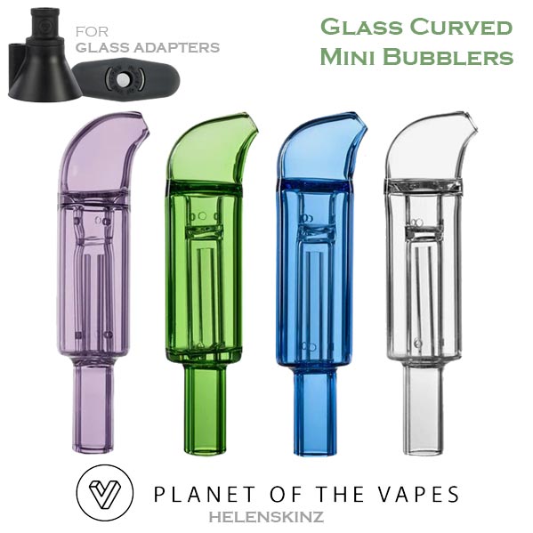 Close up of POTV Glass Curved Mini Bubblers nz
