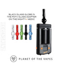 POTV Black Globe Glass on a Mighty+ Medic Vape NZ