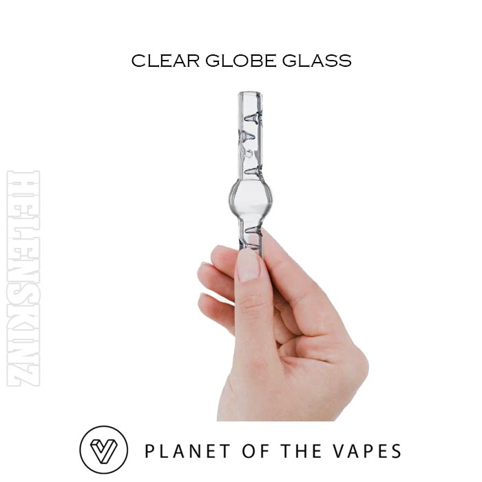 a Hand holding a Clear Globe Glass Stem