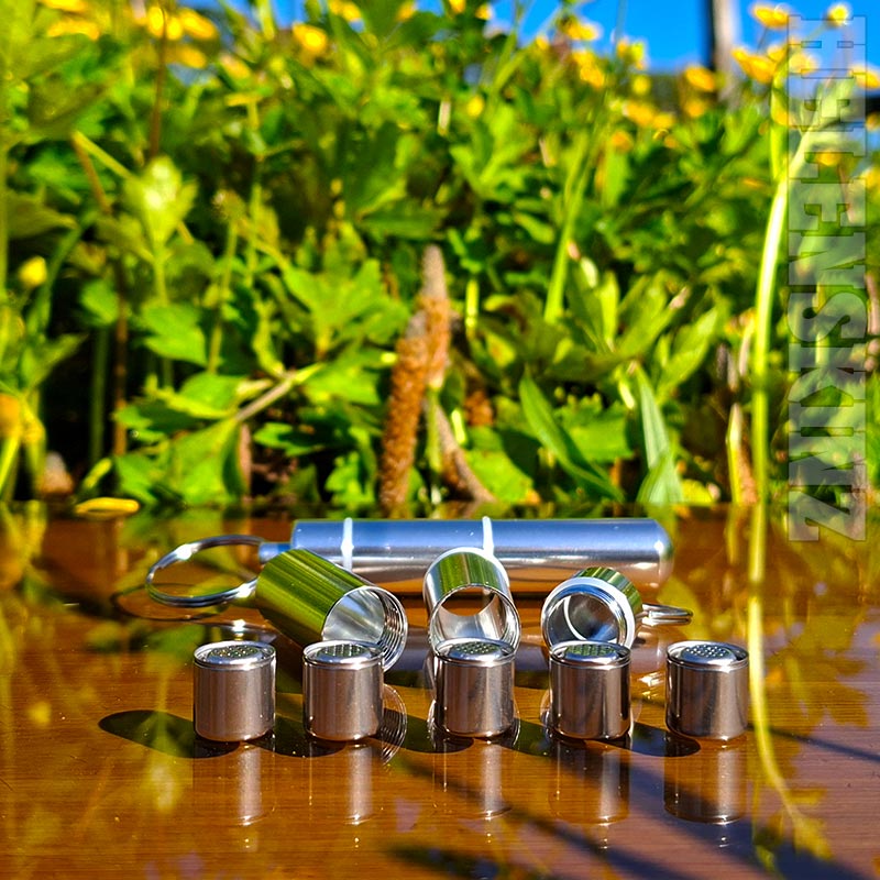 Close Up of 2x Caddys for Medi-Pod Capsules, showing capsules as well, NZ