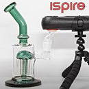 Heating a glass banger in The Wand Induction Heater NZ, featuring the brand 'ISpire'.