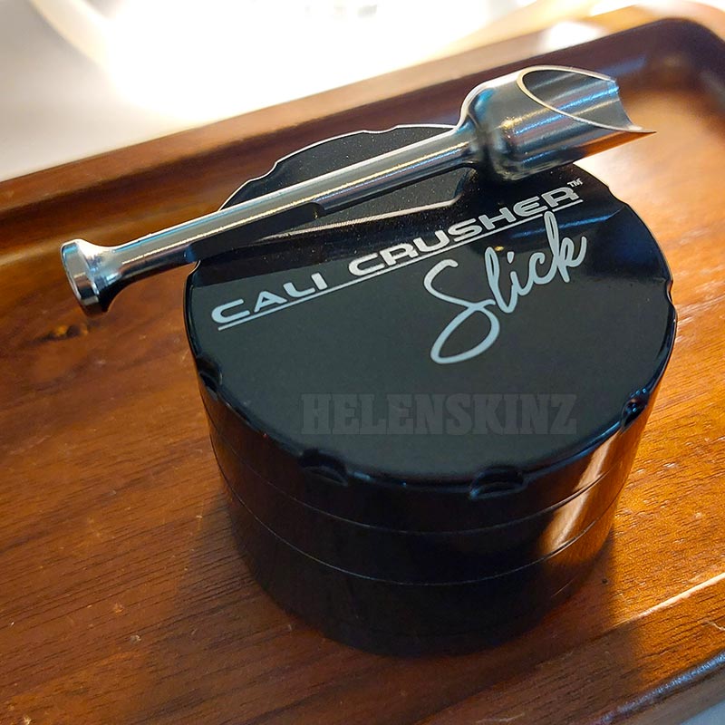 Cali Crusher OG Slick and Titanium Herb Scoop