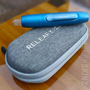 Blue RELEAFY TORCH 2.0 Dab Pen sitting on free vape case NZ