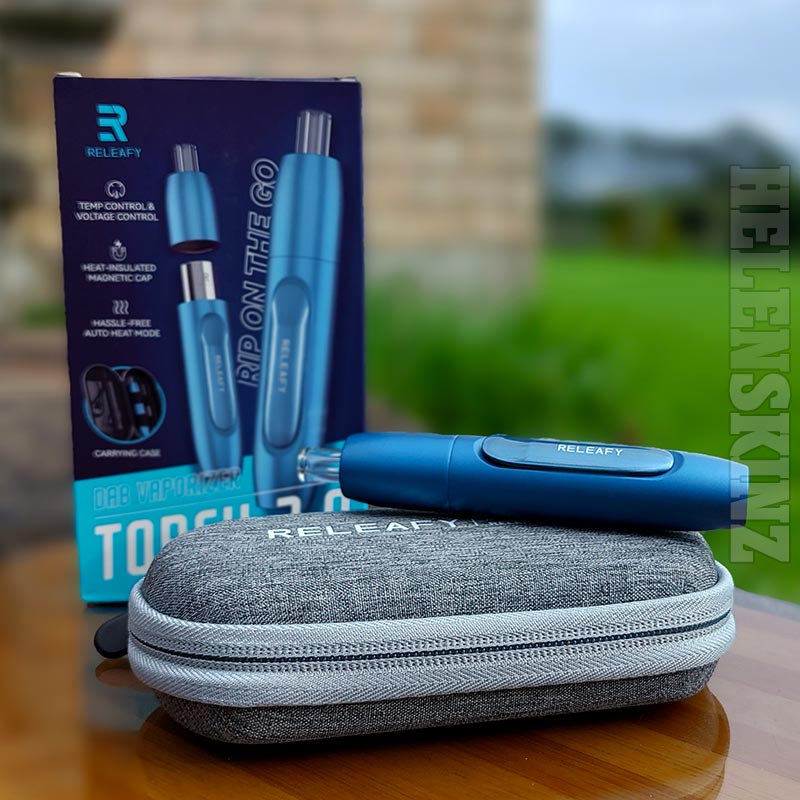 Blue RELEAFY TORCH 2.0 Dab Pen Kit with Case NZ