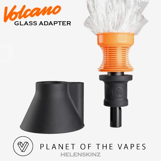 Straight Cooling Stem in the Volcano Glass Adapter with Stand by Plant of the Vapes - POTV NZ