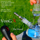 The DynaVap VonG X vaporizer pen in a 14mm glass bong NZ