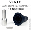 Venty water pipe adapter with silver and black components