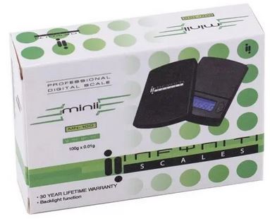 Box for POCKET SCALES - VIRUS 100g X 0.01g INFYNITY SCALES NZ