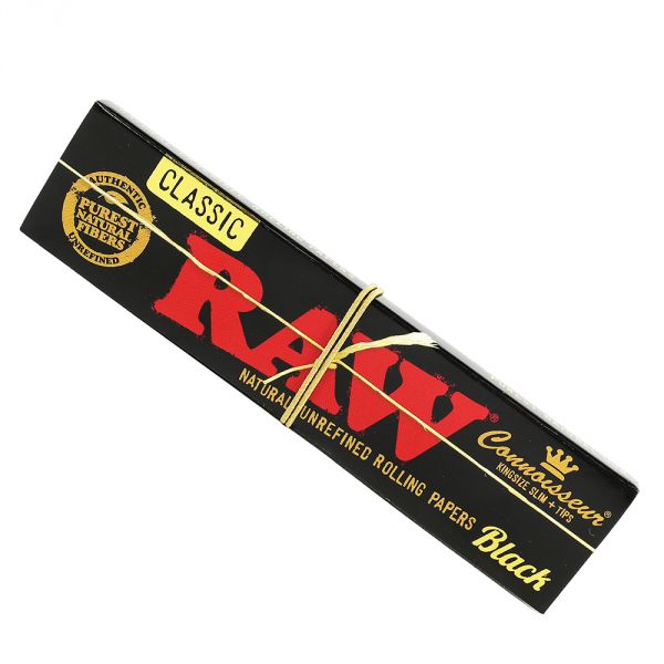 Classic Raw King Size Black Connoisseur Rolling Papers NZ