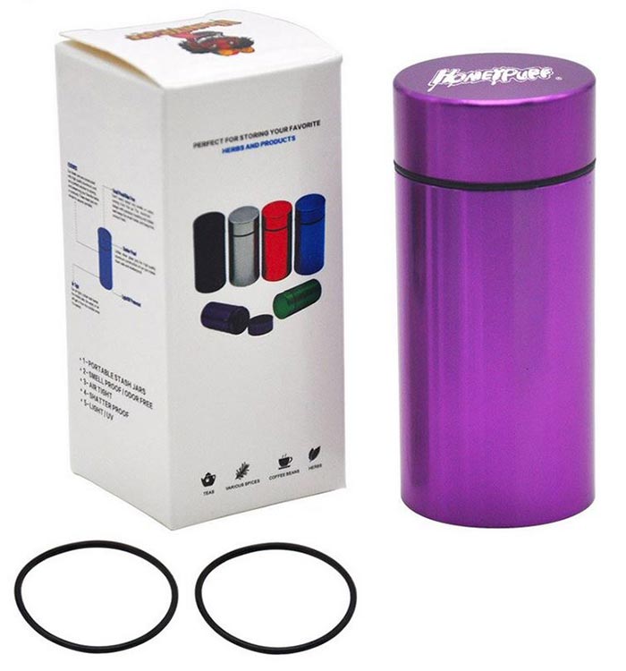 Purple Toppuff HoneyPuff Large Stash Tin with Spare O-Ring NZ